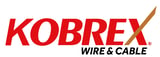 Kobrex Wire and Cable company logo featuring red text with a gold curved accent line