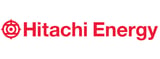 Hitachi Energy logo with red compass symbol and company name in sans-serif font