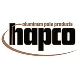 Hapco aluminum pole products logo with brown curved design element